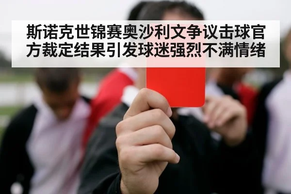 斯诺克世锦赛奥沙利文争议击球官方裁定结果引发球迷强烈不满情绪